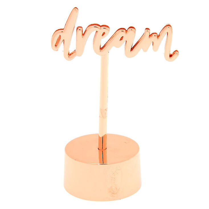 Dream Script Photo Holder - Rose Gold,
