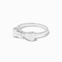 Bow &amp; Heart Silver-tone Ring Stack Set - 4 Pack ,