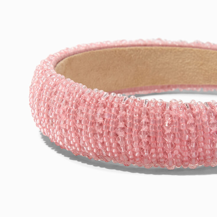 Blush Pink Crystal Puff Headband,