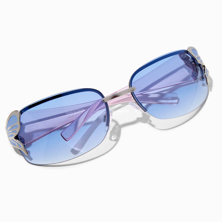 Embellished Blue Butterfly Sunglasses,