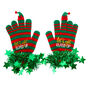 Let's Get Elfed Up Tinsel Gloves - Green,