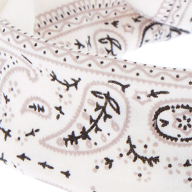 White Bandana Twisted Headwrap,