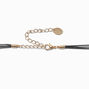 Black Cord Multi-Strand Choker Necklace ,