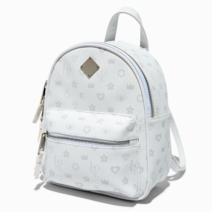 White Status Icons Small Backpack,