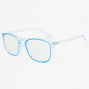 Retro Trim Clear Lens Frames - Blue,
