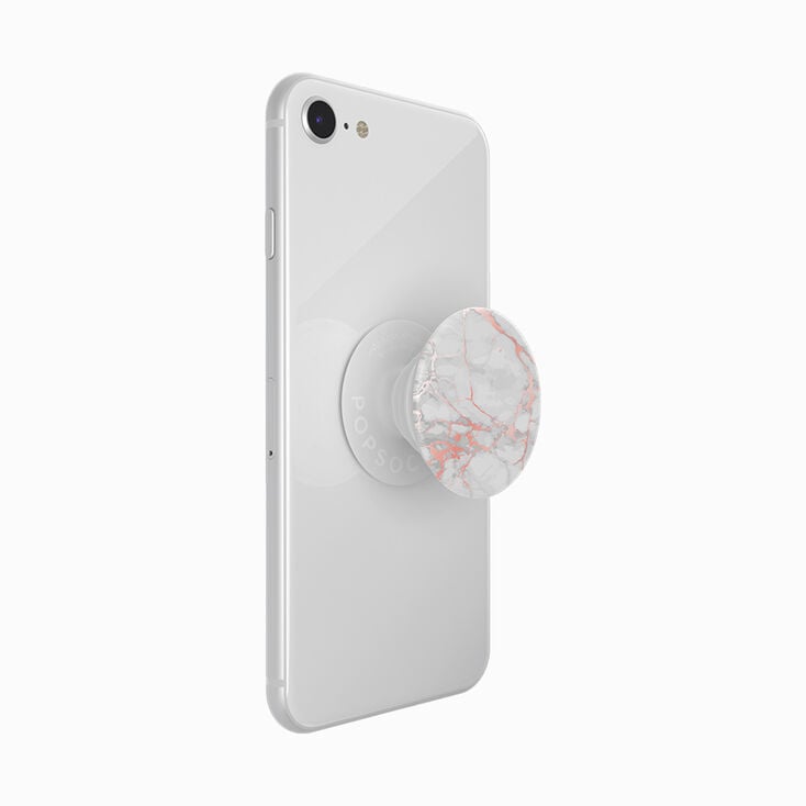 PopSockets&reg; Swappable PopGrip - Rose Gold Lutz Marble,