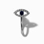 Silver Cubic Zirconia Evil Eye Faux Nose Ring,