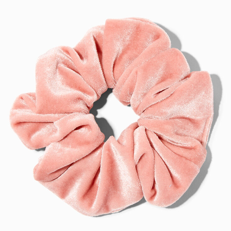 Blush Pink Medium Velvet Hair Scrunchie