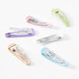 Pastel Solid Snap Hair Clips - 6 Pack,