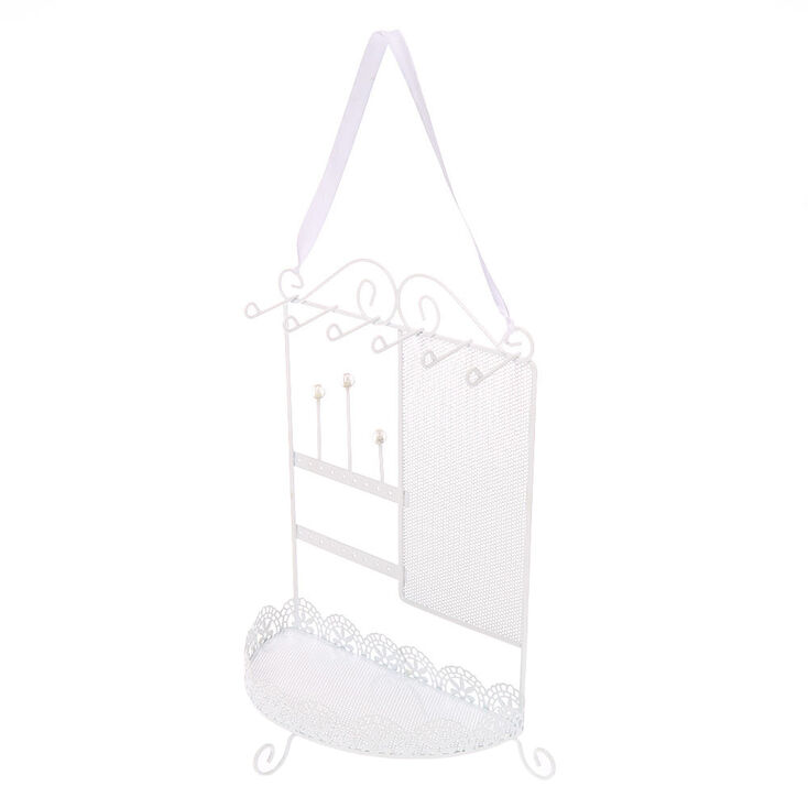 White Hanging Jewelry Holder,