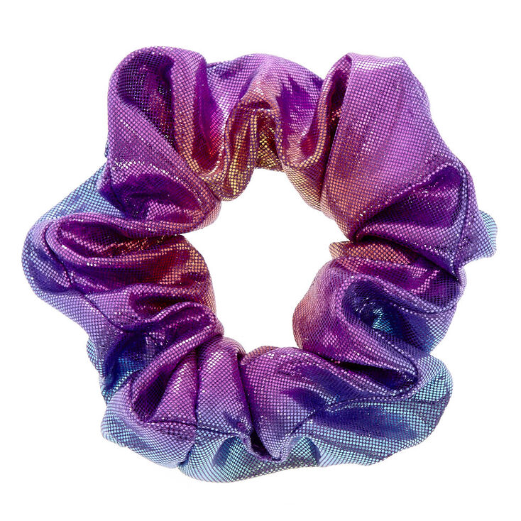 Holographic Mermaid Hair Scrunchie Purple Icing Us