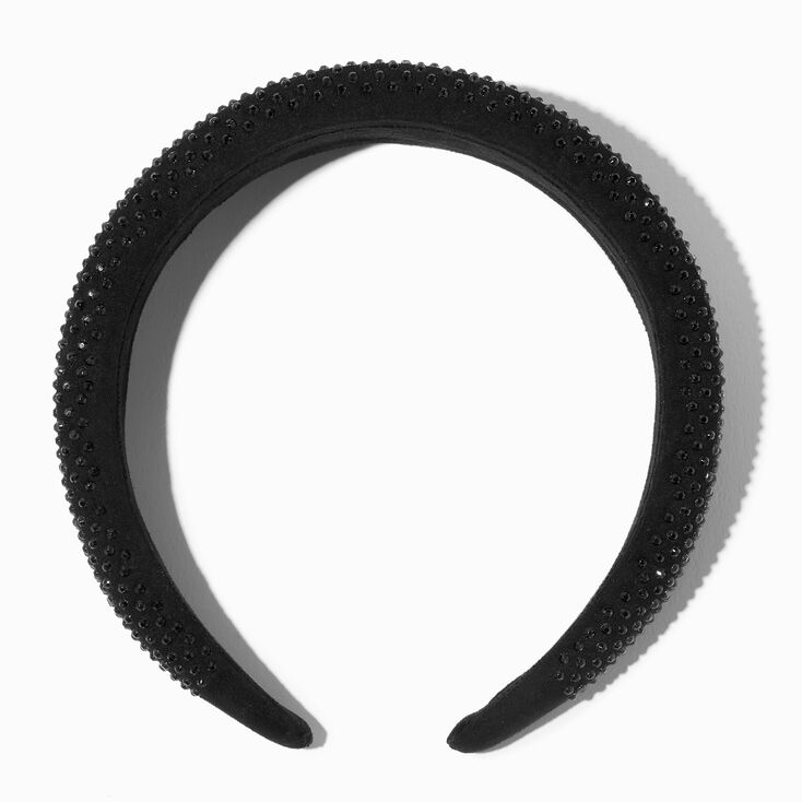 Black Puffy Beads Headband,