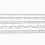 Silver Woven Chain Bracelet Set - 5 Pack,