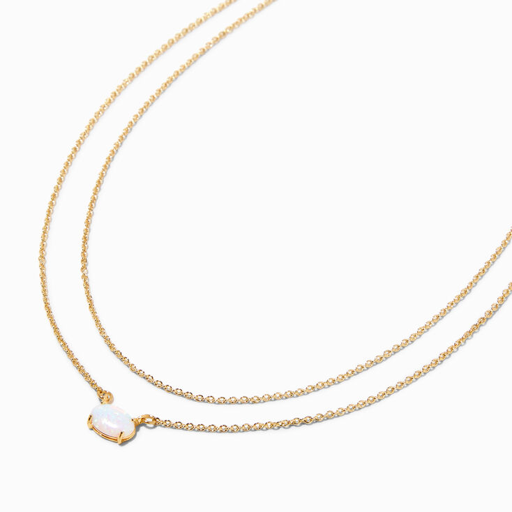 Icing Select 18k Gold Plated Opal Multi-Strand Necklace,