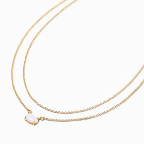 Icing Select 18k Gold Plated Opal Multi-Strand Necklace,