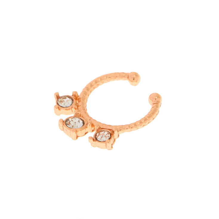 Rose Gold Crystal Stone Cartilage Earring,
