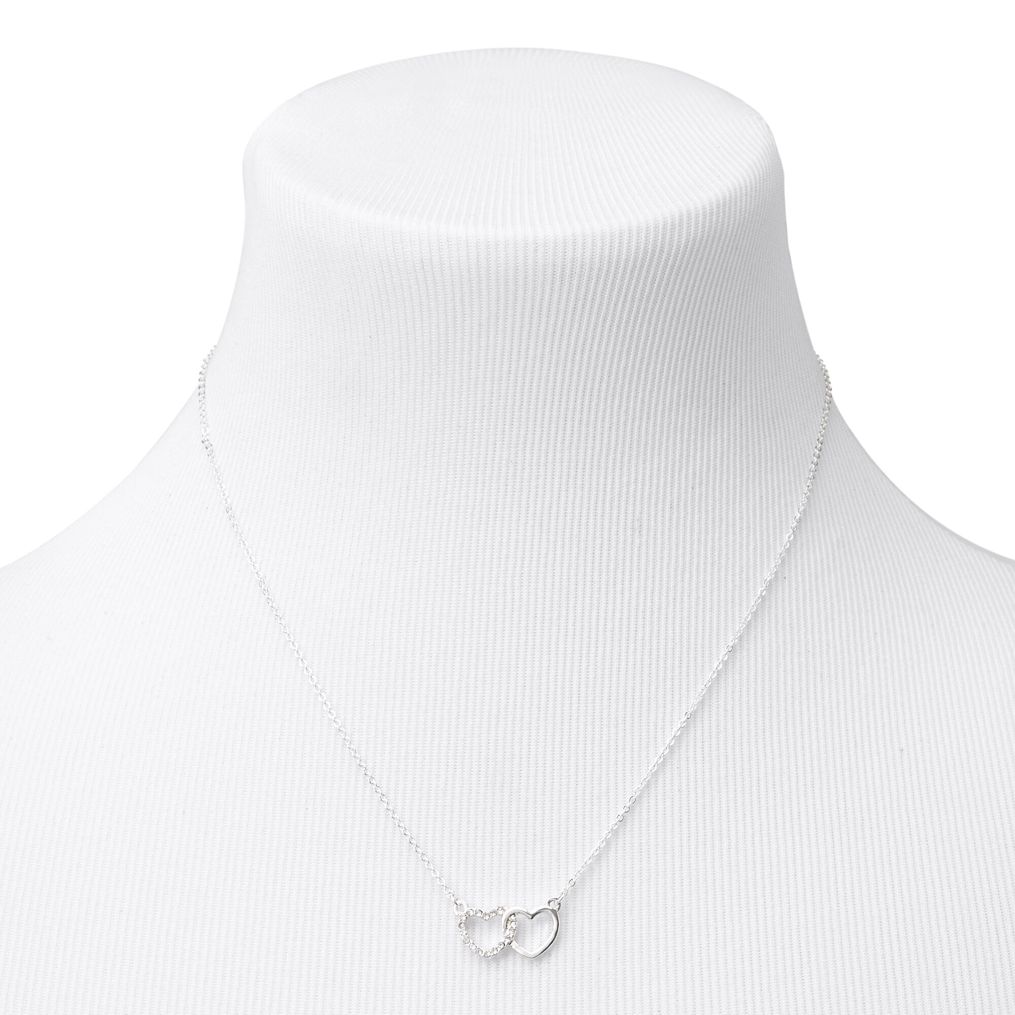 Silver & Rose Gold Plated Interlocking Heart Necklace - Fallers -  Fallers.com - Fallers Irish Jewelry