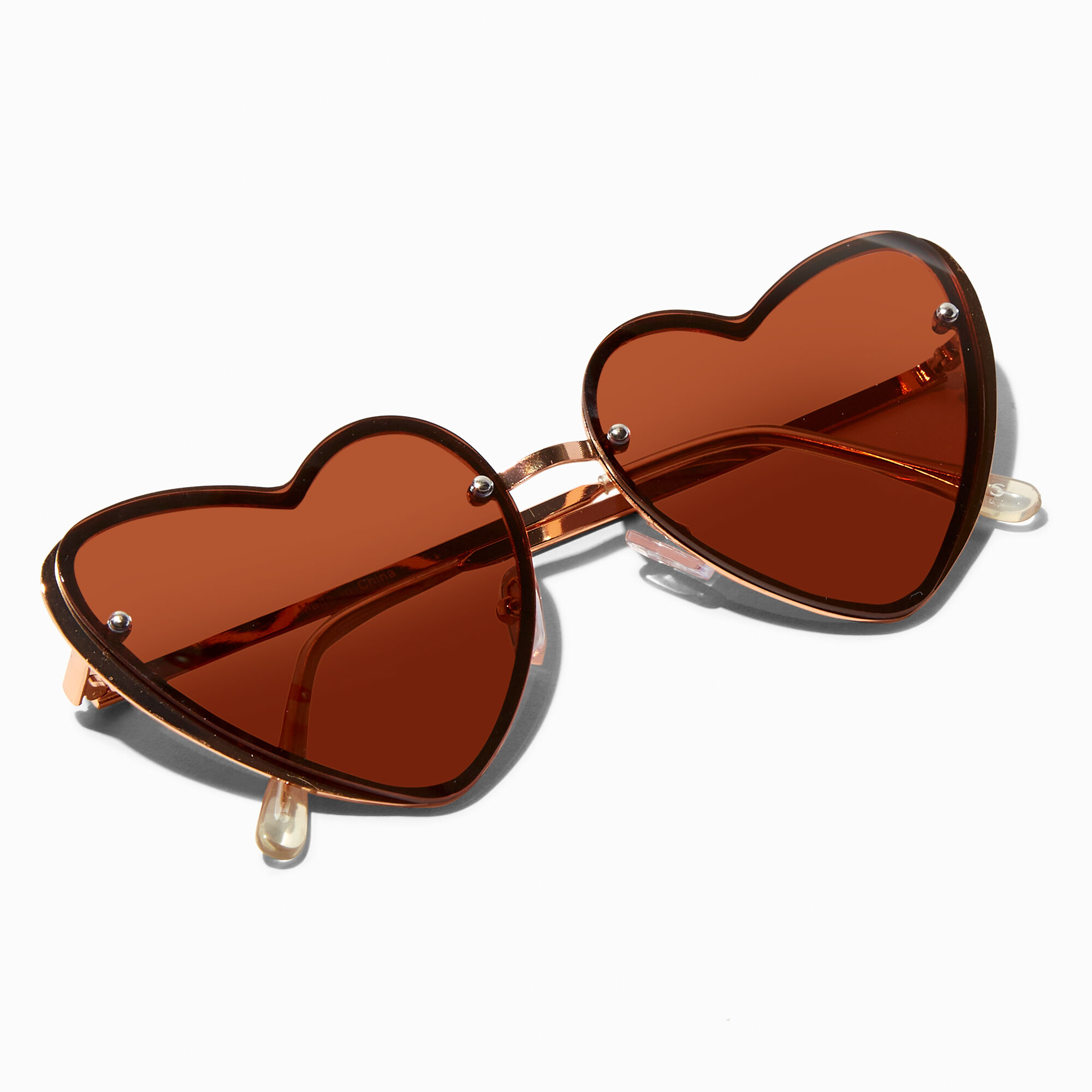 Rose gold heart new arrivals shaped sunglasses