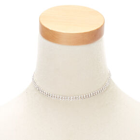 Silver Rhinestone Choker Jewelry Set - 3 Pack,