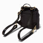 Black Quilted Chain Handle Medium Backpack,