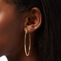 Gold Graduated Hinge Hoop Earrings - 3 Pack,