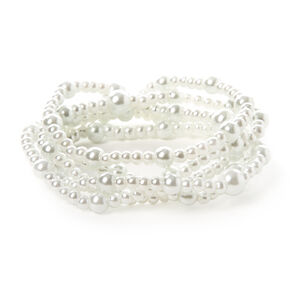 Pearl Stretch Bracelets - 5 Pack,