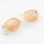 Round Translucent Sunglasses - Nude,