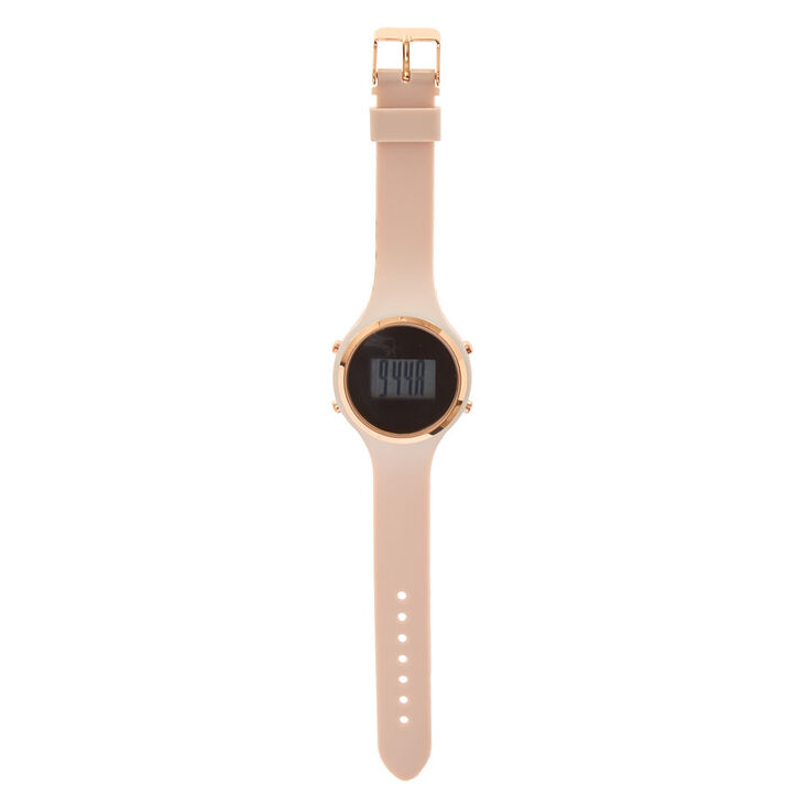 Mauve Silicone Digital Watch,
