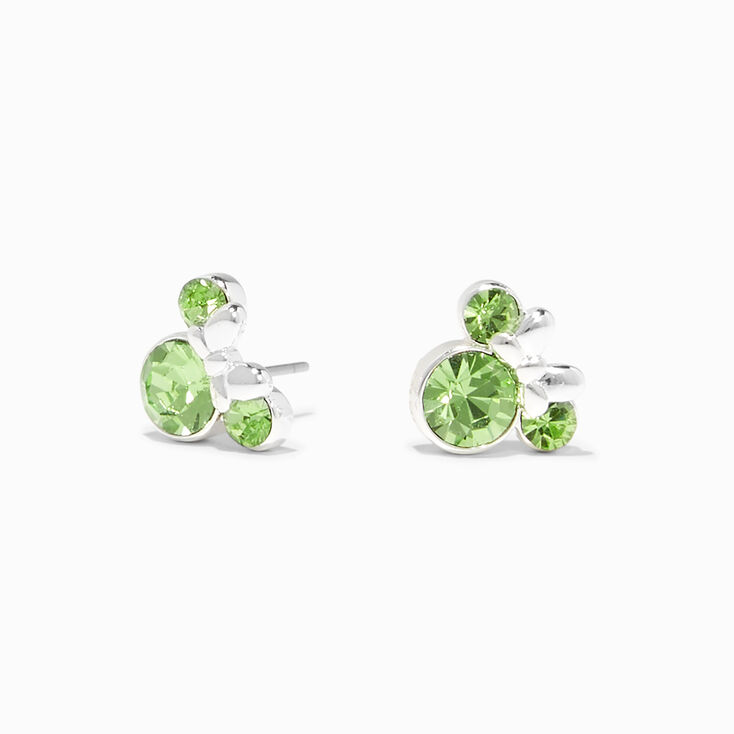&copy;Disney Minnie Mouse Birthstone Sterling Silver Stud Earrings - August,