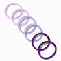 Mixed Purples Rolled Hair Ties - 10 Pack,