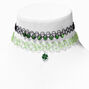 Silver &amp; Black Shamrock Mixed Choker Necklaces - 2 Pack,