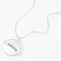 Silver Glow In The Dark Zodiac Spinning Pendant Necklace - Sagittarius,
