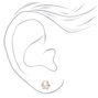 18kt Gold Plated Cubic Zirconia Cupcake Stud Earrings - 6MM,