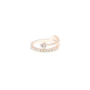 Delicate Rose Gold Crystal Toe Ring,