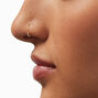 14k Yellow Gold 22G Hoop Nose Ring,