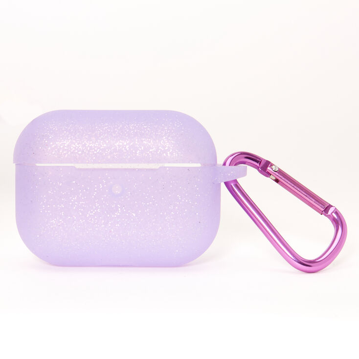 Det er det heldige Majestætisk Forlænge Purple Glitter Silicone Earbud Case Cover - Compatible With Apple AirPods  pro® | Icing US