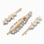 Pearl Cluster &amp; Crystal Hair Pins - 3 Pack,