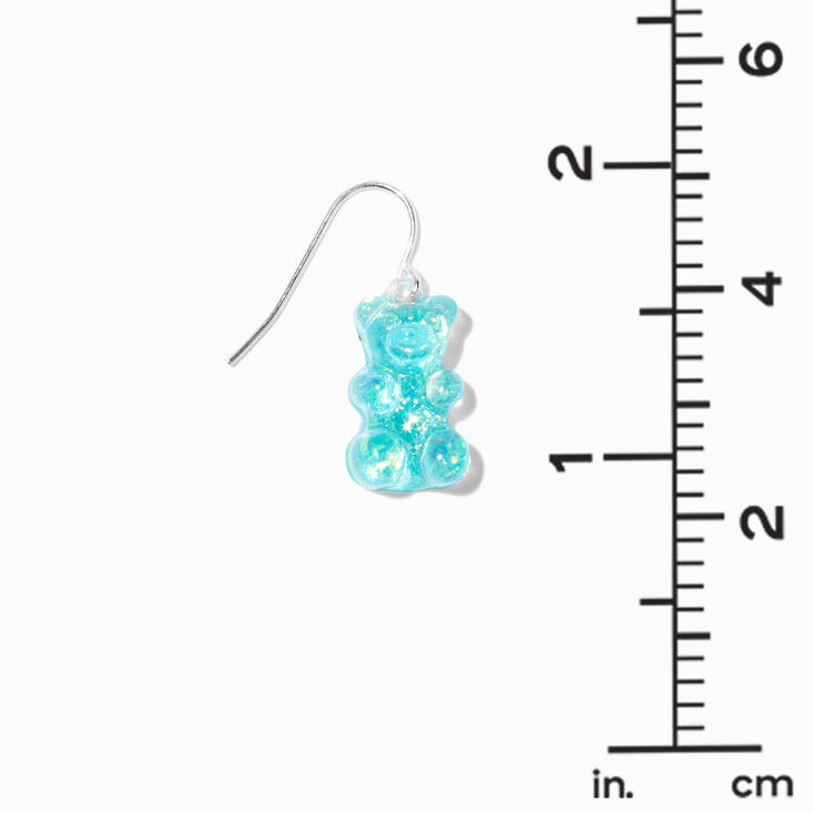 Teal Glow In The Dark Gummy Bears&reg; Drop Earrings,