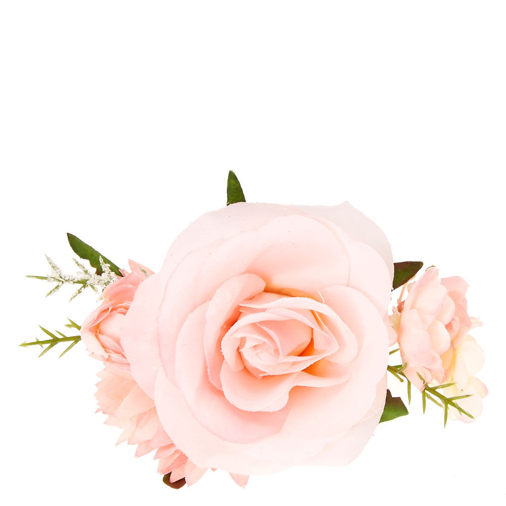 pink hair flower