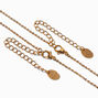 Pav&eacute; Lock &amp; Key Gold-tone Pendant Necklaces - 2 Pack,