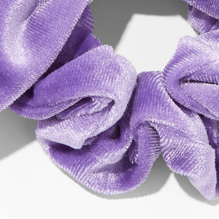 Lilac Velvet Bow Hair Scrunchie,