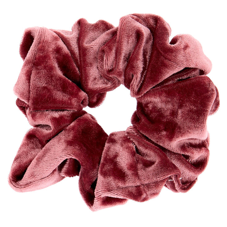 Velvet Hair Scrunchie - Mauve Pink,