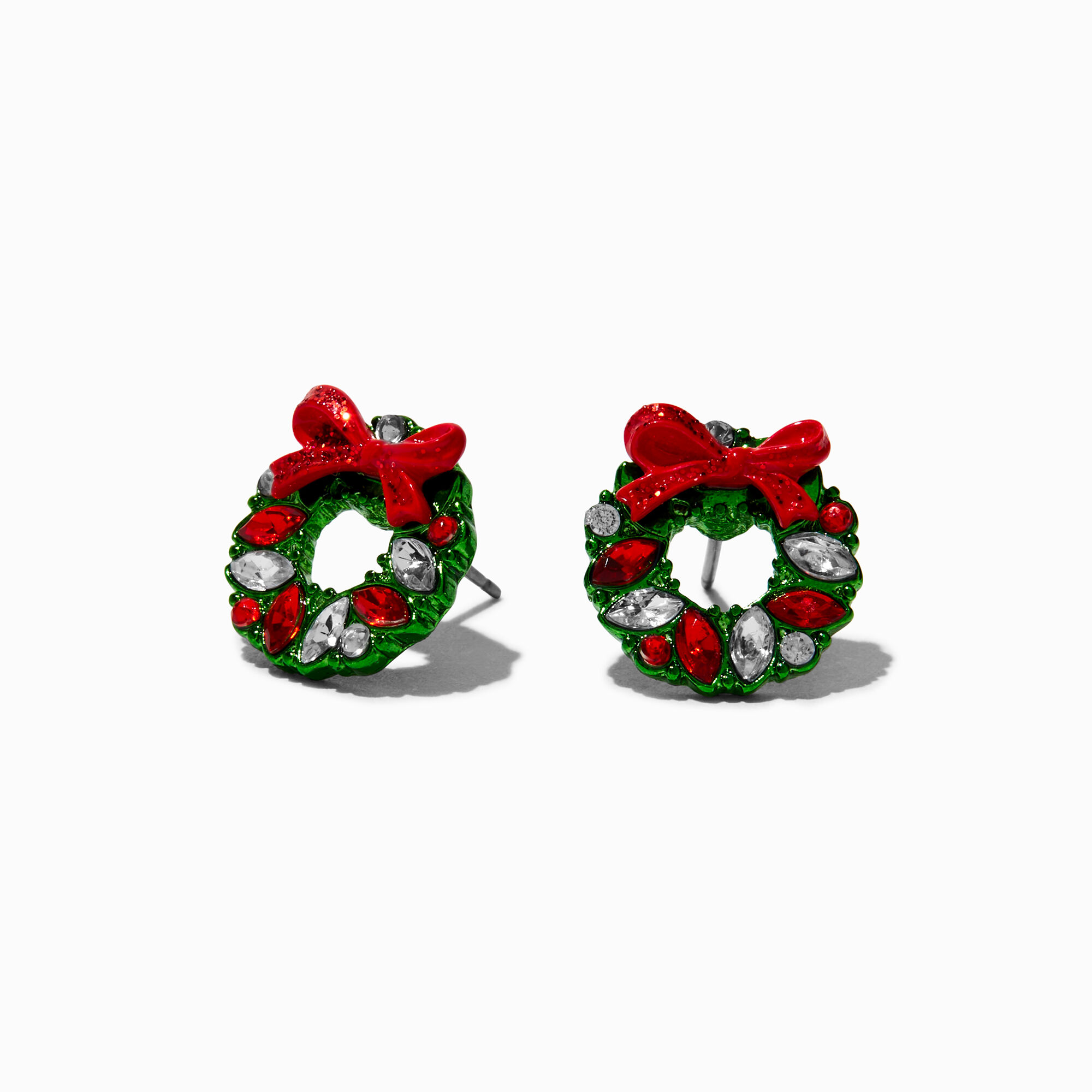 Christmas best sale wreath earrings