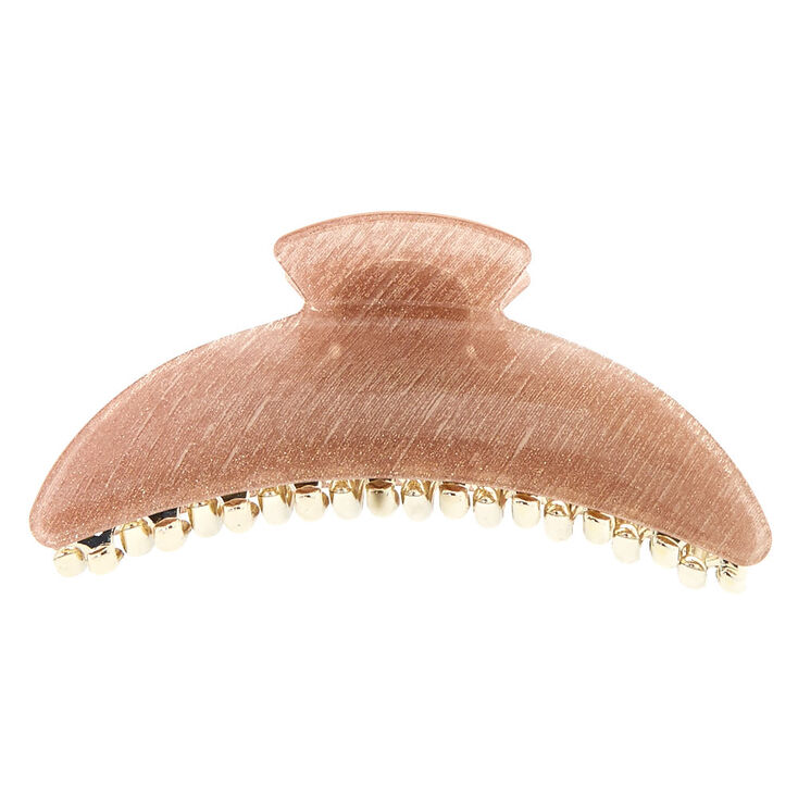 Glitter Hair Claw - Nude,