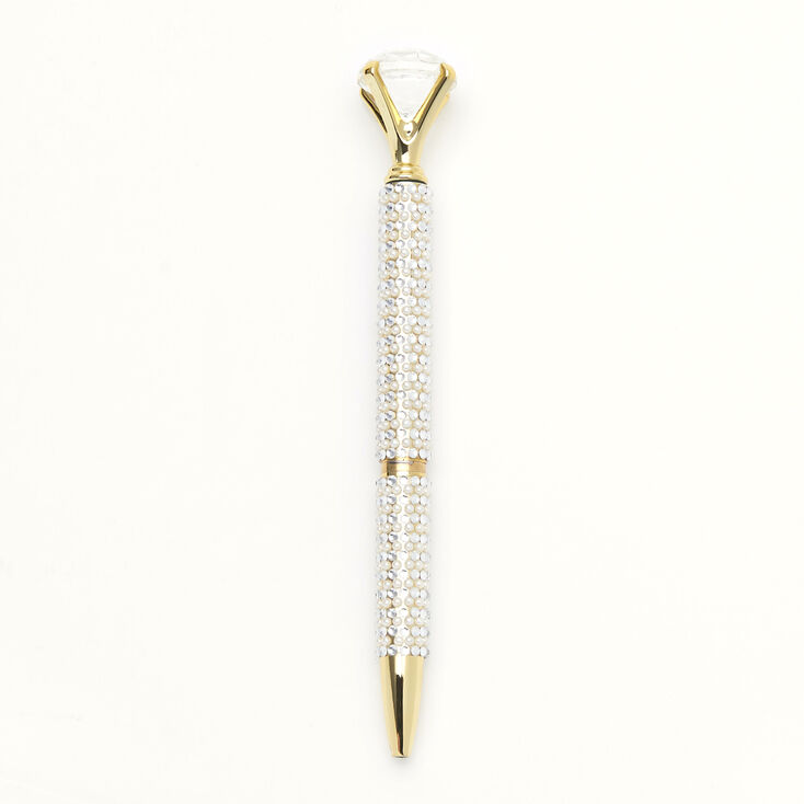 Diamond Top Pearl Studded Pen,