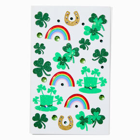 St. Patrick&#39;s Day Shamrocks &amp; Rainbows Body Stickers,
