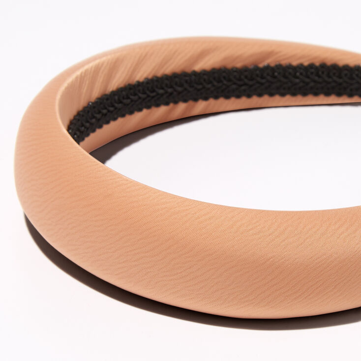 Tan Silk Puffy Headband,