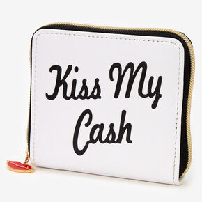 White Kiss My Cash Wallet,
