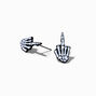 Skeleton Middle Finger Stud Earrings,