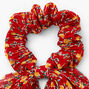 Floral Pleated Hair Scrunchie Scarf - Red,